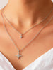 18K Gold-Plated Double Layer Zircon Pendant Necklace