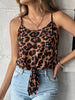 Leopard Print Tie Front Cami Top