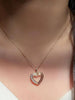 18K Gold-Plated Stainless Steel Rhinestone Heart Pendant Necklace